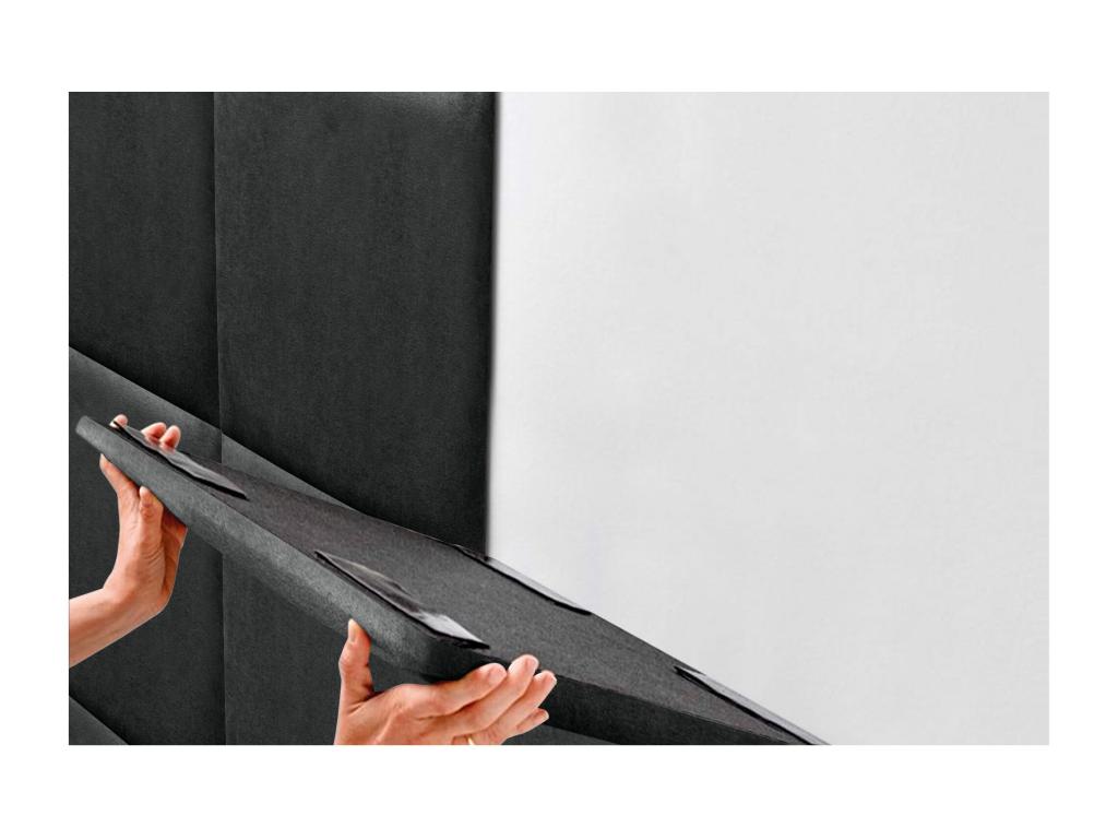 120 x 4 x 120 cm Bed Fabric Black