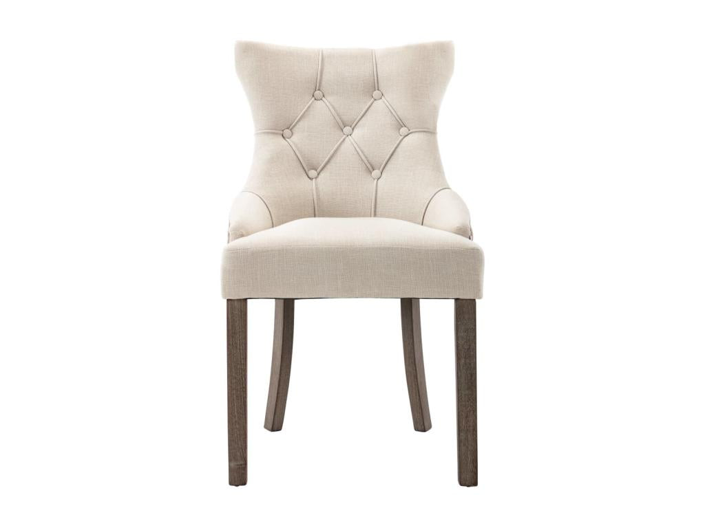 53 x 53 x 91 cm Chair Set of 4 Fabric Beige
