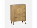 80 x 45 x 100 cm Dresser 4-drawer Wood Light Natural