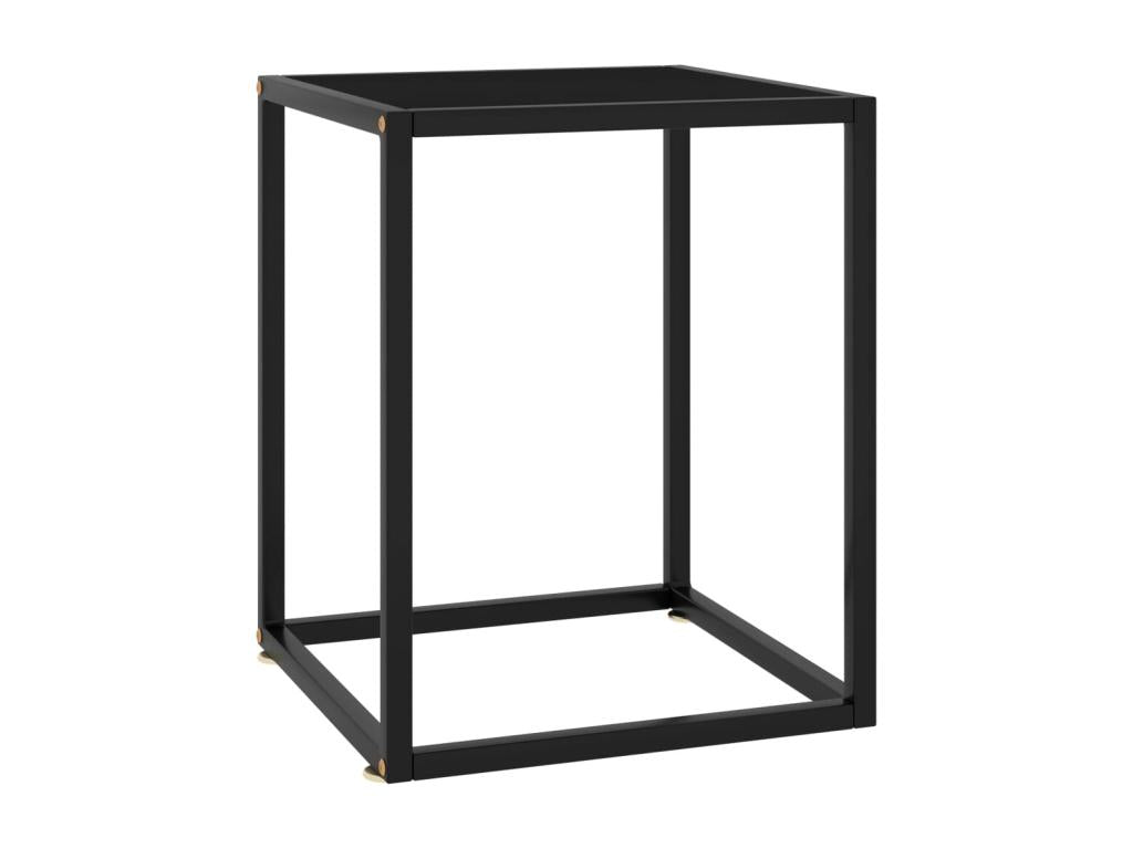 40 x 40 x 50 cm Coffee Table Glass Black