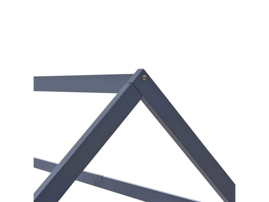 70 x 140 cm Bed Wood Gray