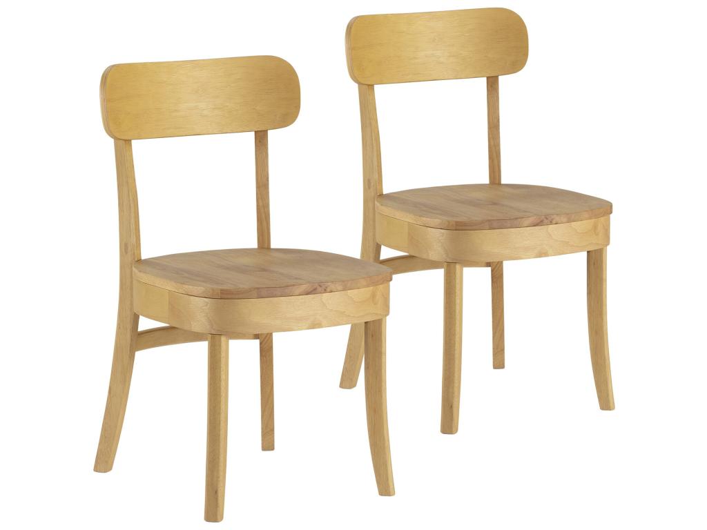 45 x 49 x 83 cm Chair Solid Wood Yellow