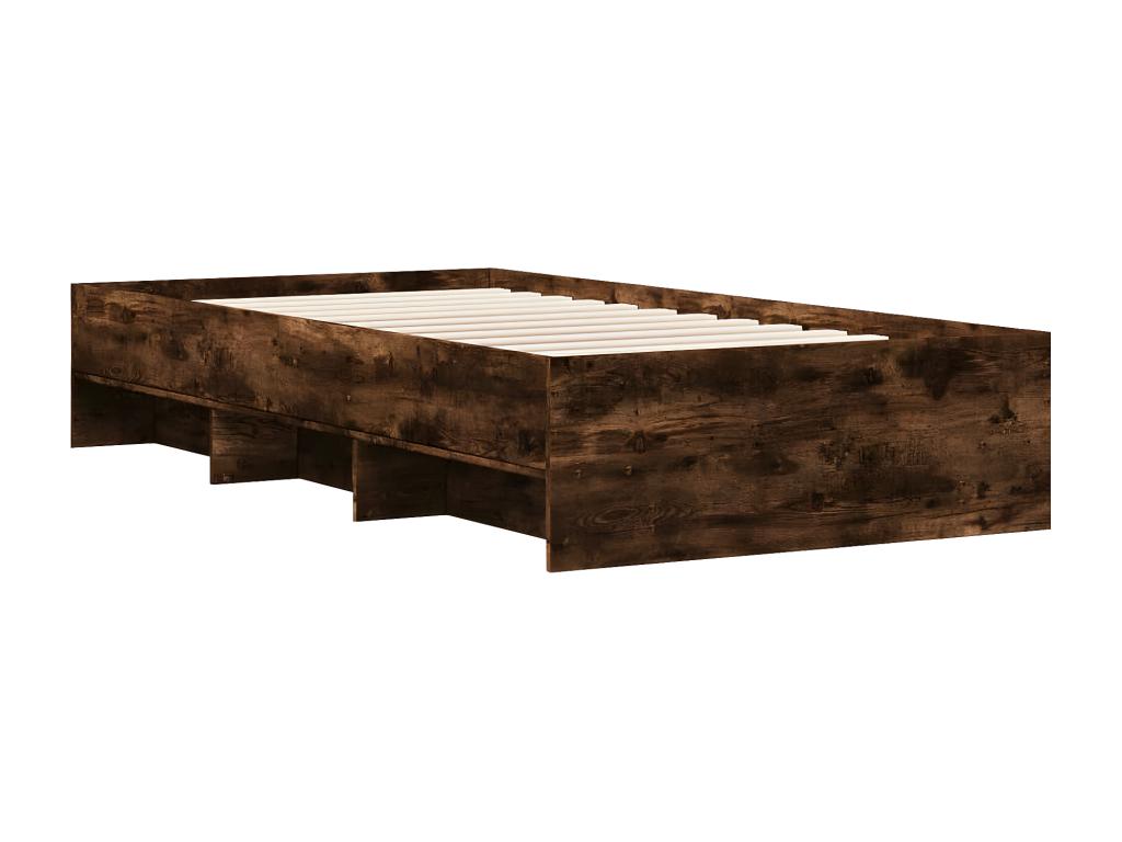 75 x 190 cm Bed Frame Wood Brown