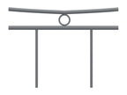 120 x 200 cm Bed Frame Metal Gray