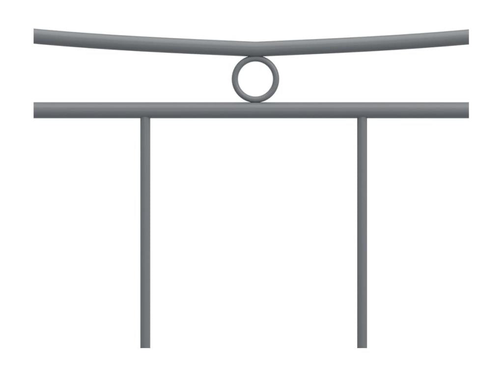 120 x 200 cm Bed Frame Metal Gray