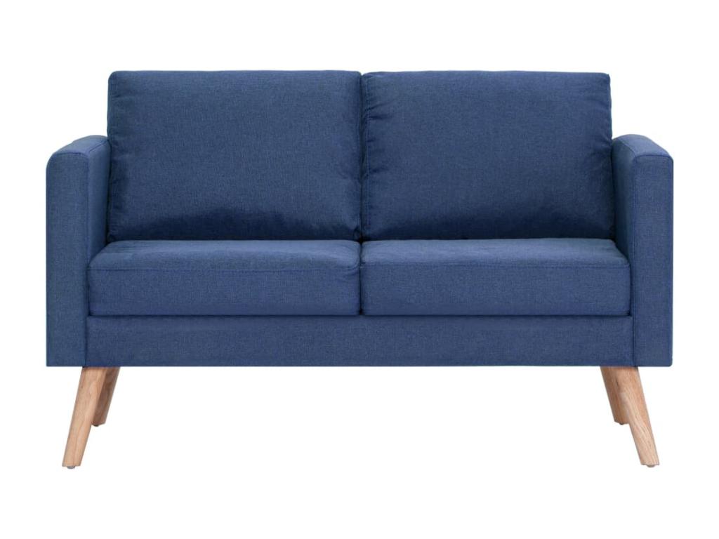 116 x 70 x 73 cm Sofa Wood Fabric Blue