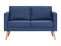116 x 70 x 73 cm Sofa Wood Fabric Blue