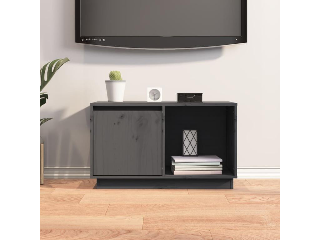 74 x 35 x 44 cm TV Stand Wood Gray