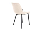 51 x 60 x 80 cm Chair Velvet Metal Cream