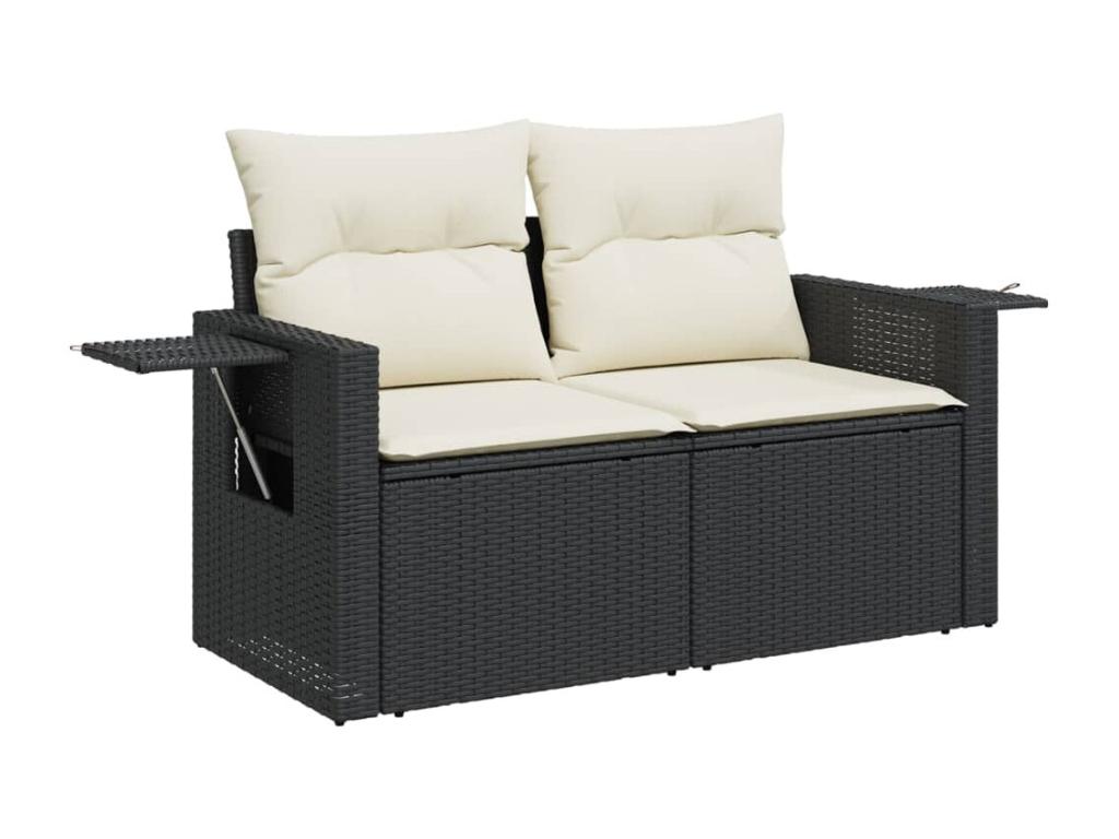 62 x 62 x 69 cm Patio Furniture Set 5-piece Resin Wicker Resin Black