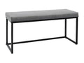 100 x 39 x 49 cm Bench Velvet Metal Gray