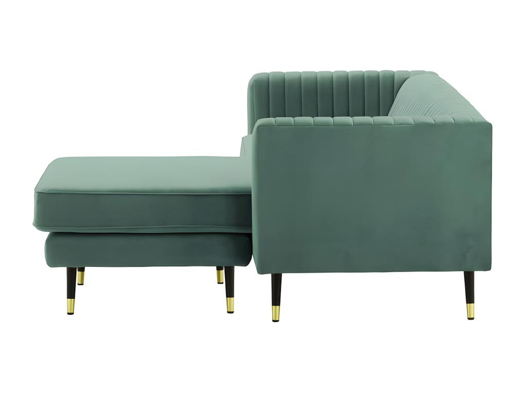 201 x 162 x 71 cm Sectional Sofa Metal Blue