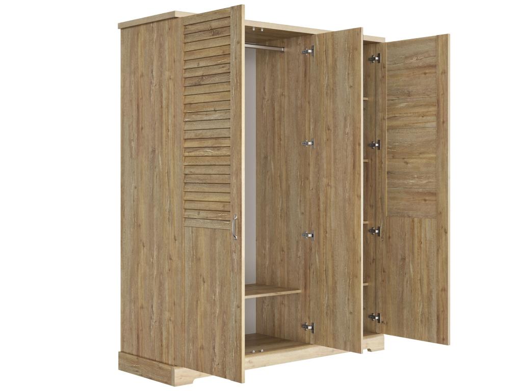 140 x 190 cm Wardrobe Wood Light Natural