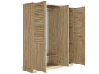 140 x 190 cm Wardrobe Wood Light Natural
