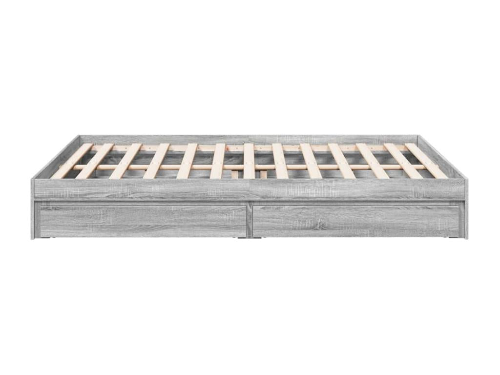 160 x 200 cm Bed Frame Wood Gray