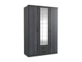 135 x 58 x 199 cm Wardrobe Wood Gray