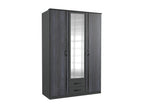 135 x 58 x 199 cm Wardrobe Wood Gray