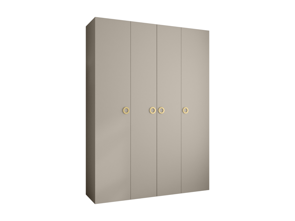 180 x 50 x 245 cm Wardrobe 4-door Gold