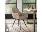 59 x 59 x 83 cm Armchair Set of 2 Beige