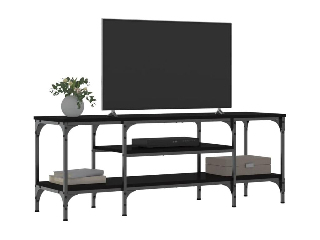121 x 35 x 45 cm TV Stand Wood Black
