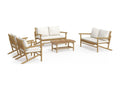 90 x 55 x 37 cm Patio Furniture Set 5-piece Wood Brown