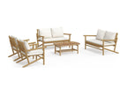 90 x 55 x 37 cm Patio Furniture Set 5-piece Wood Brown