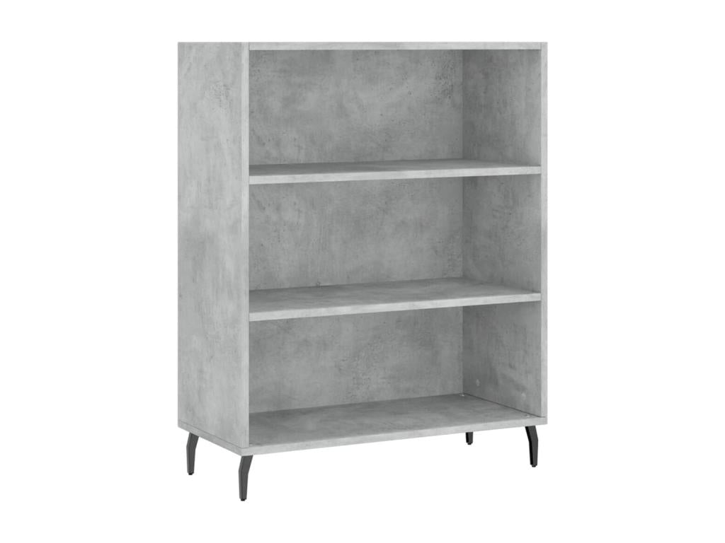 69.5 x 32.5 x 180 cm Sideboard Wood Concrete Finish Gray