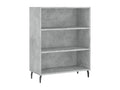69.5 x 32.5 x 180 cm Sideboard Wood Concrete Finish Gray