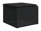 65 x 62 x 69 cm Patio Furniture Set 7-piece Resin Wicker Resin Black