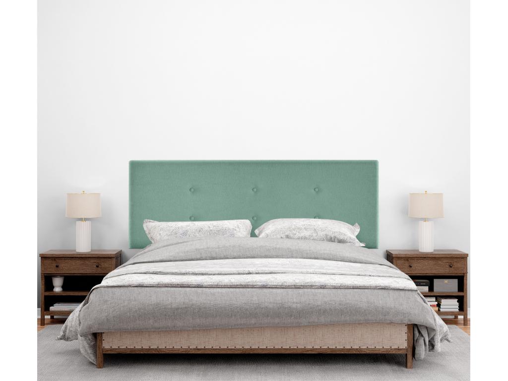 160 x 105 cm Bed Wood Fabric Blue