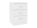 38 x 35 x 56 cm Nightstand Wood White