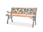 61 x 63 x 60 cm Garden Bench Wood Light Natural