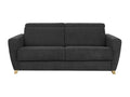 192 x 95 x 100 cm Sleeper Sofa Adjustable Headrests Wood Velvet Gray