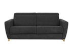 192 x 95 x 100 cm Sleeper Sofa Adjustable Headrests Wood Velvet Gray