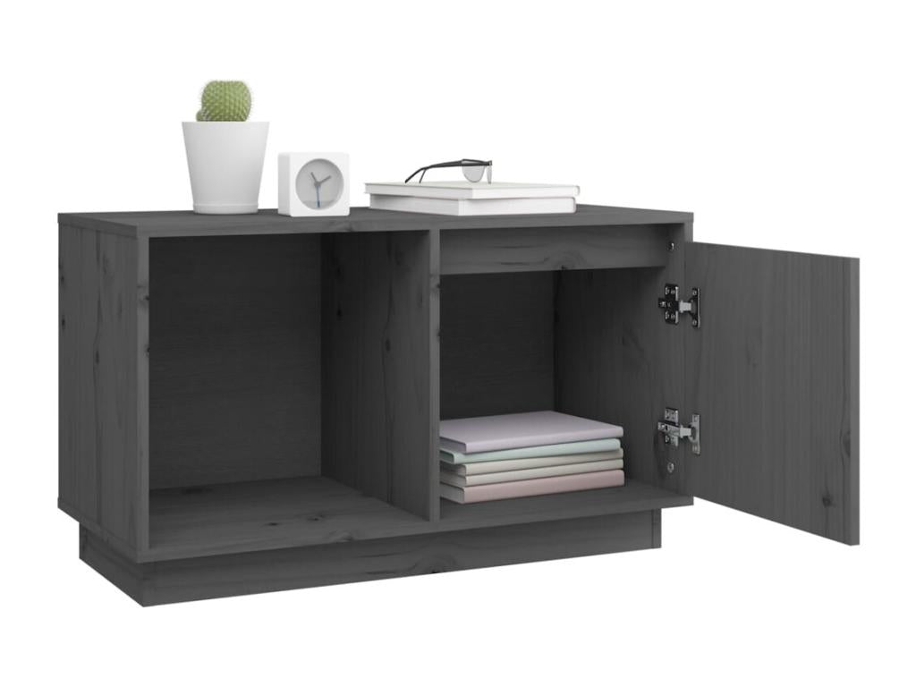 74 x 35 x 44 cm TV Stand Wood Gray