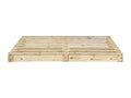 160 x 200 cm Bed with Mattress Solid Wood Light Natural