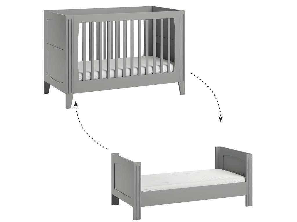 144 x 75 x 80 cm Wardrobe Gray