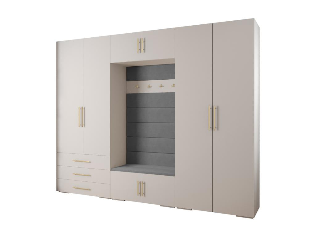 300 x 47 x 236 cm Wardrobe White