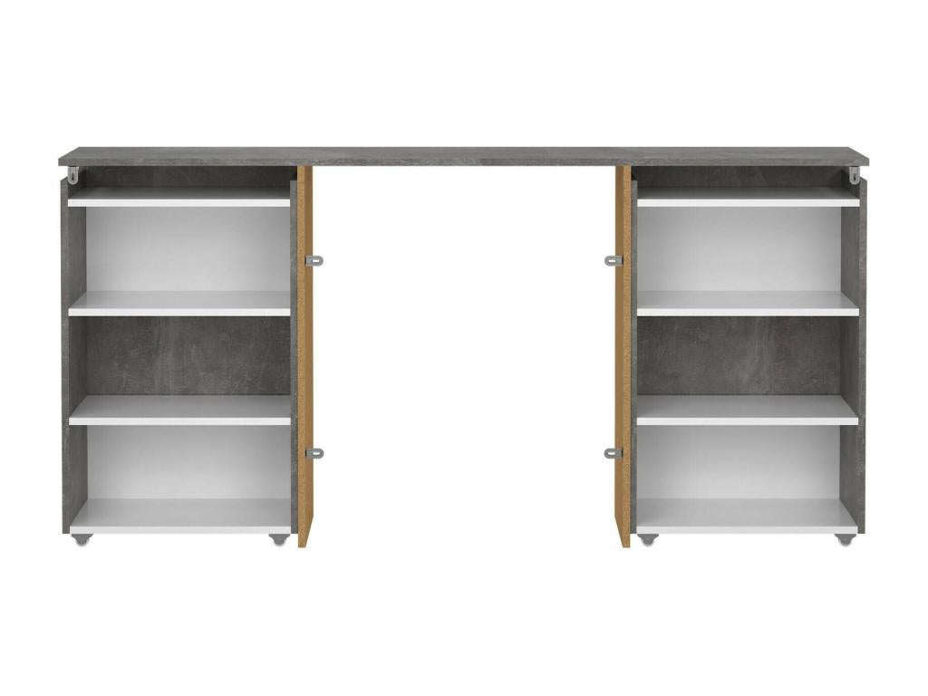 165 x 26 cm Nightstand Wood Light Gray