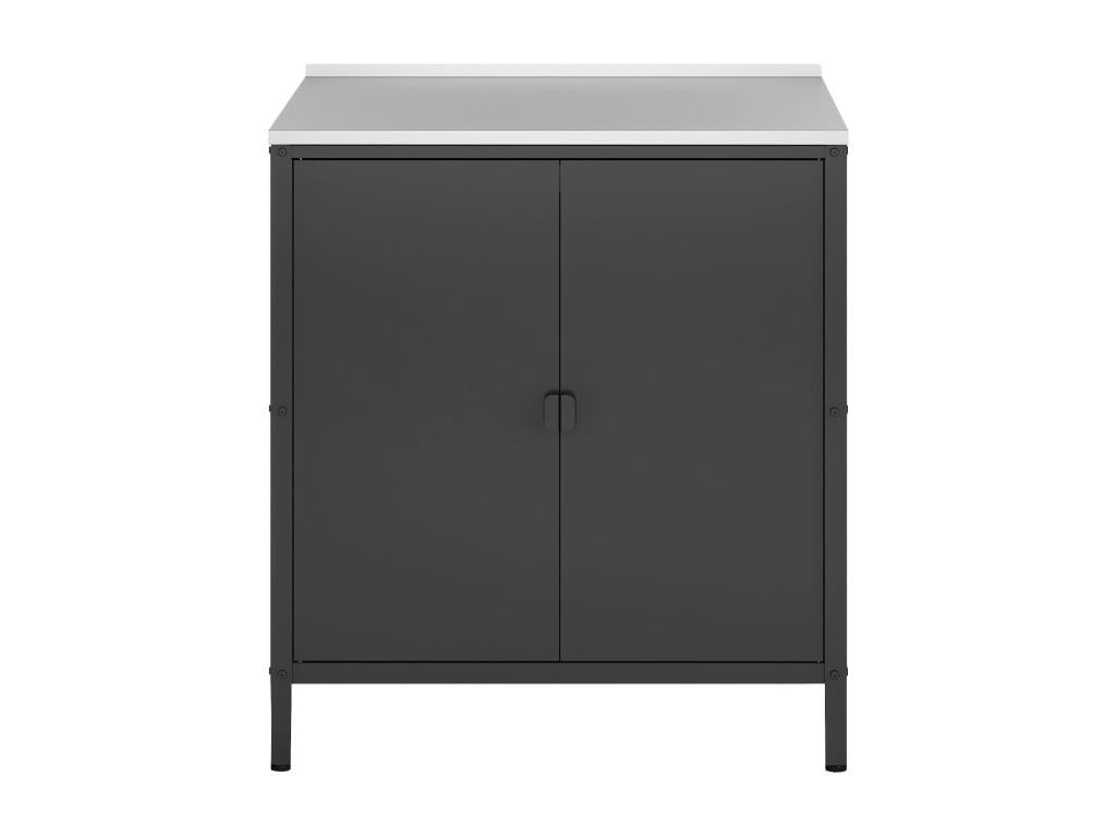 80 x 50 x 92 cm Wardrobe Steel Gray