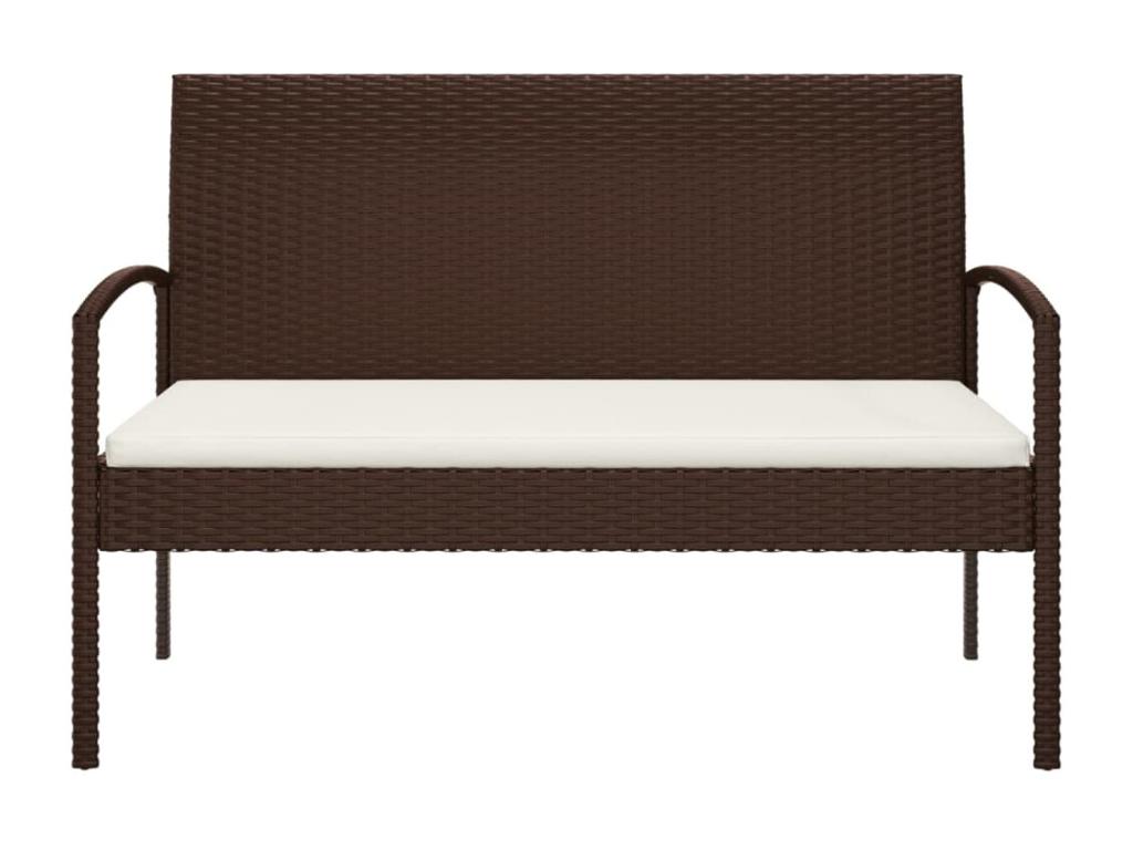 300 x 50 x 60 cm Garden Bench Resin Wicker Resin Brown