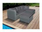 131 x 77 x 63 cm Patio Furniture Set Resin Wicker Resin Gray
