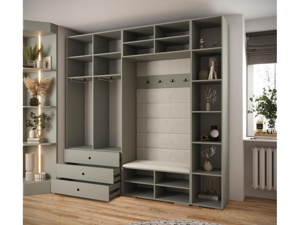240 x 47 x 236 cm Wardrobe Gray