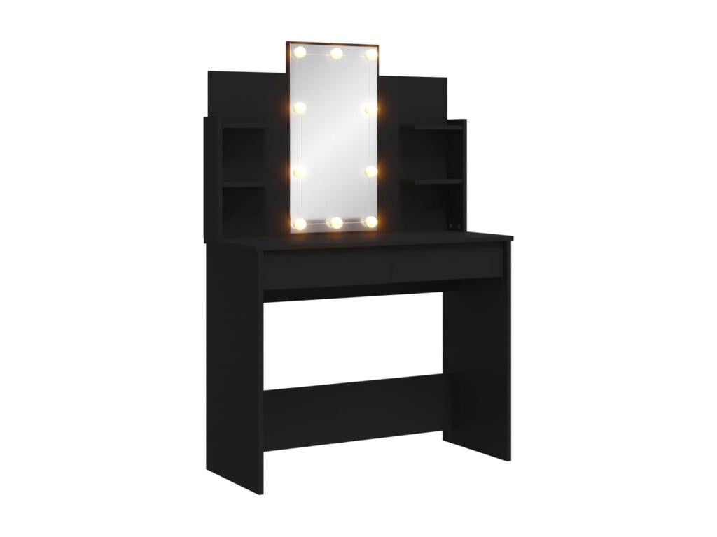 96 x 40 x 142 cm Vanity Table Wood Black