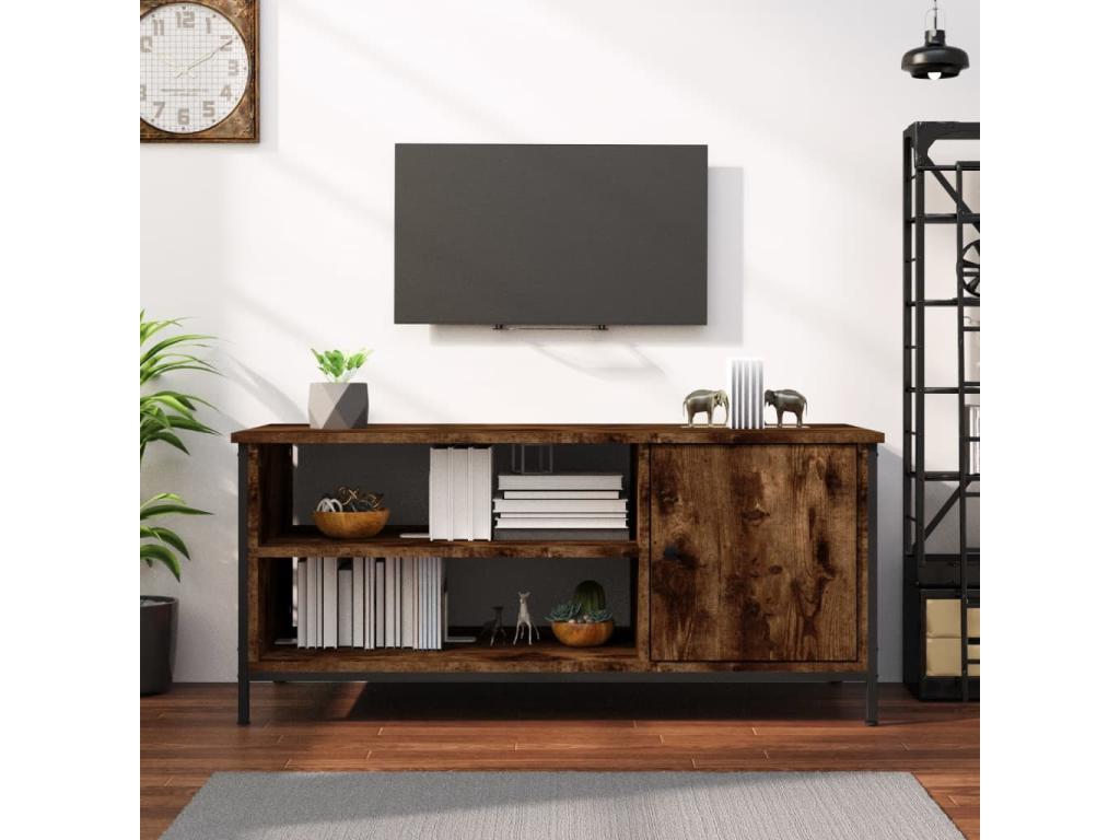 100 x 40 x 45 cm TV Stand Wood Brown