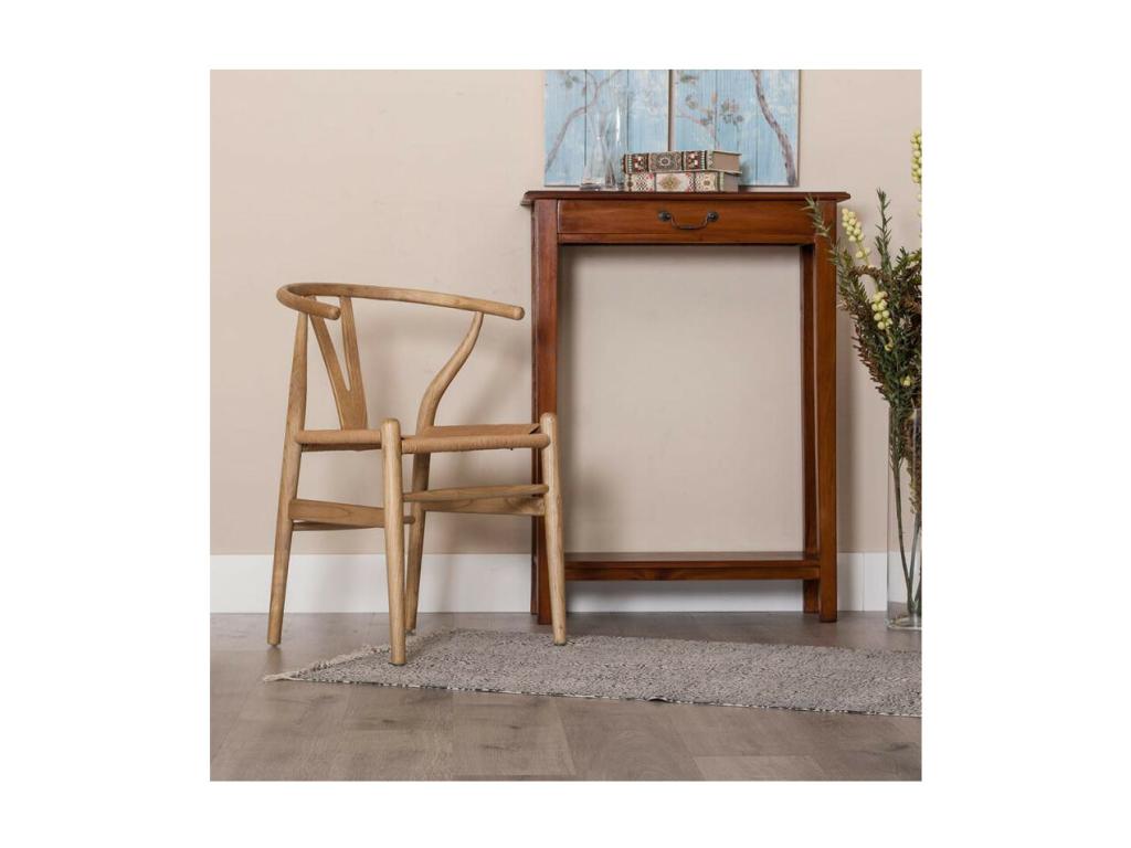 56 x 50 x 80 cm Chair Wood Light Natural