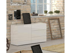 110 x 40 x 35 cm Sideboard 3-drawer Wood White