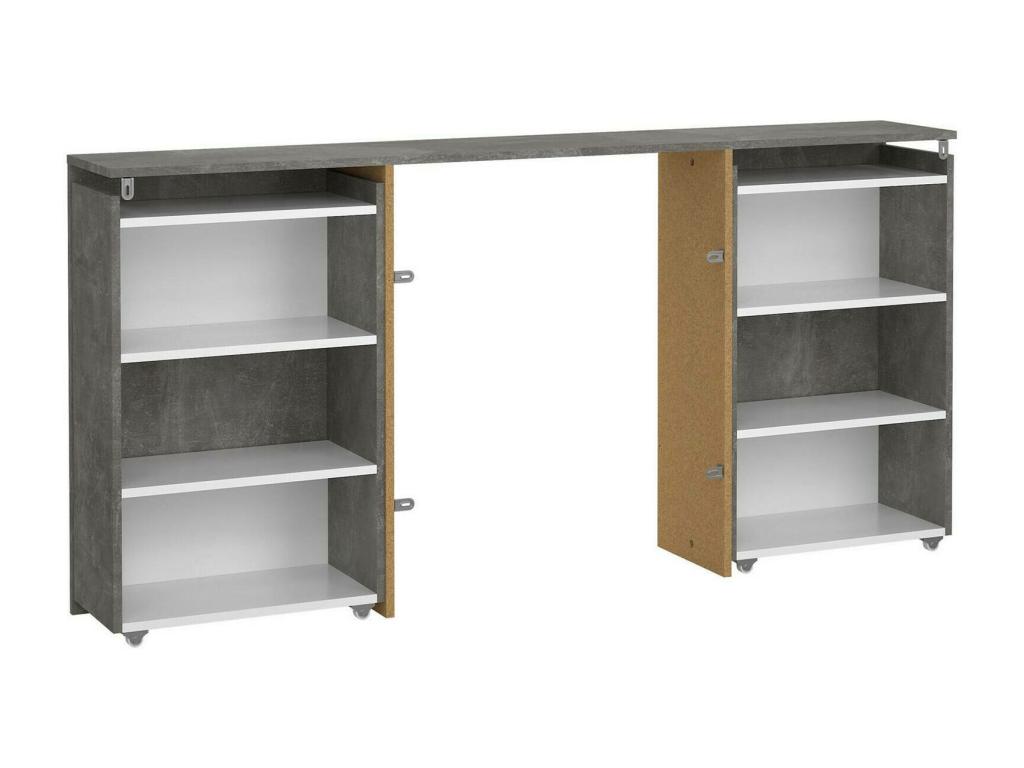 165 x 26 cm Nightstand Wood Light Gray