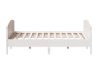 200 x 200 cm Bed Frame without Mattress Solid Wood White