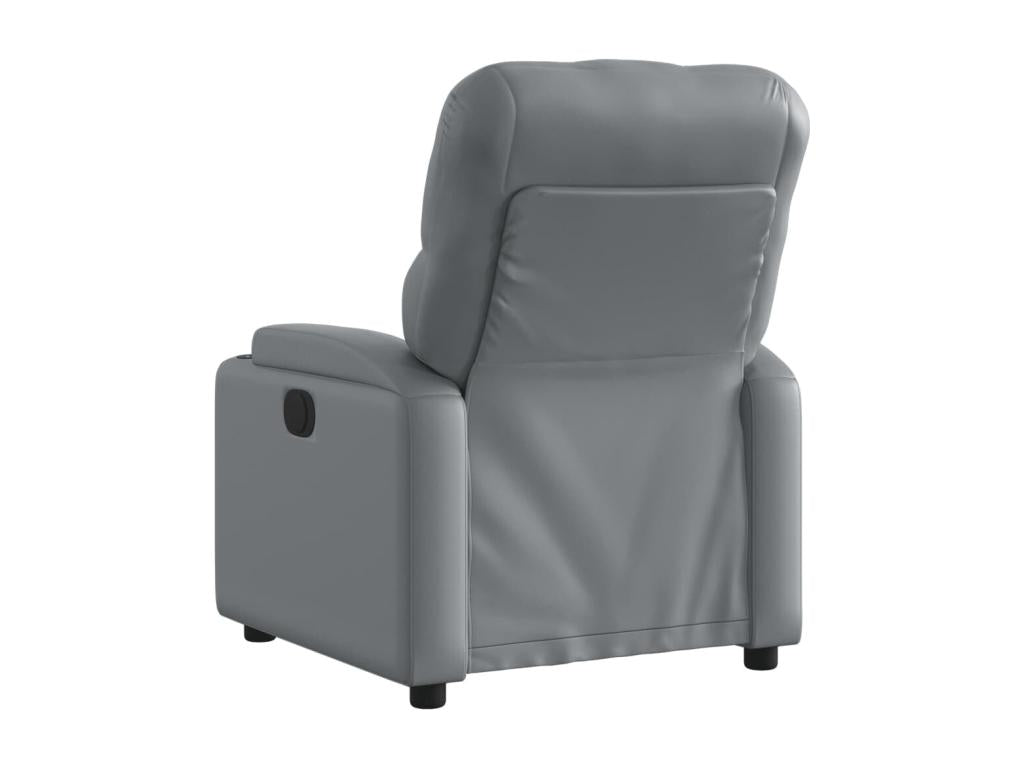 74 x 86 x 93 cm Recliner Faux Leather Leather Gray